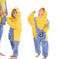 Vaikiška Pižama Kigurumi Miniono Kostiumas Geltonas 125-135 Cm, 125-135 cm