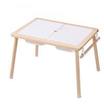 Sensorinis stalas, 81.5x60x50.5 cm, natūrali mediena, medinis veiklos stalas