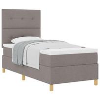 vidaXL Kiemas lova su čiužiniu su galvūgalio Taupe 90 x 190 cm audinys