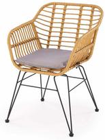 Lauko kėdė K541, ruda sp./juoda sp., 58 cm x 55 cm x 77 cm