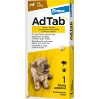 ADTab 56mg kramtomosios tabletės šunims nuo blusų ir erkių 1.3-2.5kg