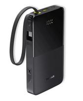 LiPo išorinis akumuliatorius (PowerBank) 10000mAh 22.5W USB + USB-C su integruotu USB-C kabeliu EnerFill Bipow2 juodas BASEUS