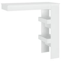 Sieninis baro staliukas, baltas, 102x45x103,5cm, mediena