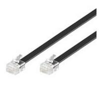 Wentronic Goobay Modularanschlusskabel, Schwarz, 15 m - RJ12-Stecker (6P6C) auf RJ12-Stecker (6P6C) (50324)