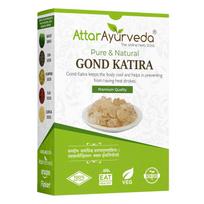 Attar Ayurveda Gond Katira Gryna valgomoji derva 200 g Natūralus vėsinantis žolinis maistas Tragakantas Vasaros gėrimas Supermaistas white