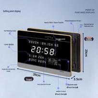 Zhanwei Smart Digital Perpetual Calendar Wall Clock with Temperature