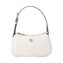 Gucci Aphrodite Balta Odinė Mini Hobo Pečių Rankinė Moterims Kasdieniam Naudojimui Basic Set (Bag+Dust Bag)
