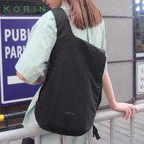Vyriška kuprinė itin lengva sulankstoma lengvas kelioninis krepšys Korin Design FlexPack Air K5S Juoda/Žalia 9,5L juoda
