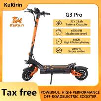 2025KuKirin G3Pro Electric Scooter1200W*2 EScooters 52V 23.2Ah 80KM Range 65Km/h Speed 10  Tires e-Scooter Double Shock Absorber