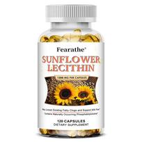 Saulėgrąžų lecitinas 1200 mg 120 kapsulių, sudėtyje yra fosfatidilcholino energijai papildyti. 120 Capsules