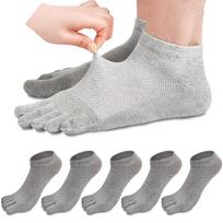 Vyriškos pirštinės 5 poros medvilninės kojinės su 5 pirštais kvėpuojančios minkštos vyriškos kojinės One Size