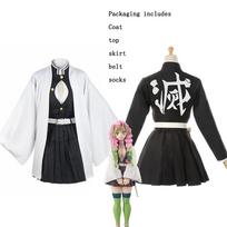 Anime Kanroji Mitsuri Cosplay Kostiumas Kimono Haori Suknelė Perukas Drabužiai Helovino Kostiumas Suaugusiems Vaikams 3XL