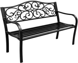 Lauko suoliukas Lean, juoda sp., 127 cm x 60 cm x 89 cm