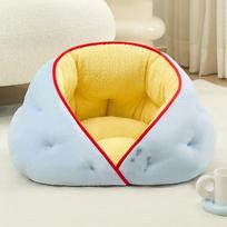 2025 Cozy Winter Dog House: Warm & Safe Bed for Small Dogs, All-Season Use M - Up to 4 lbs [Non-returnable if used] yellow