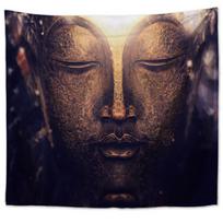 Buddha Statue Tapestry Twin Hippie Wall Hanging Bedspread Throw Cover Bohemian Beach Mat Table Cloths Home Decor For Bedroom 95x73cm