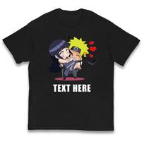 Personalizuotas T-shirt vaikams su jūsų vardu, Naruto ir Hinata, Valentino dienos viršus 160