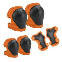 Children's Roller Skating Protective Gear Balance Bike Skateboard Protective Gear Skating Knee Pads Elbow Pads Six Seven Sets One Size oranžinė