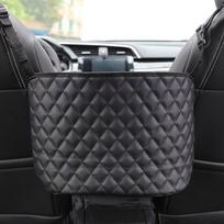 Automobilio sėdynės atlošo laikiklis PU odinis įklotas krepšys Automobilio laikymo laikiklis Sulankstomas audinys Dėžutė Auto Priedai Krepšelio laikiklis pilka/juoda