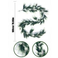 1,8 m Dirbtinis Plastikinis Dirbtinis Kalėdinis Rotangas Pušų Spygliai Šunų Uodegos Rotangas Helovino Vakarėlio Namų Dekoracija 1.8m dog tail rattan žalia/balta