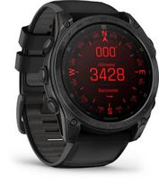 Garmin tactix 8: 51mm AMOLED aukščiausio lygio taktinis išmanusis laikrodis, išsiskiriantis įspūdingu AMOLED ekranu, titano apvadu, safyriniu stikleliu ir atsparumu vandeniui iki 40 metrų gylio (į komplektą įeina sprendiklis „Applied Ballistics Ultralight“)