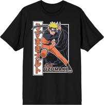Naruto Uzumaki With Kunai Ninja Men's Black Graphic Tee S juoda