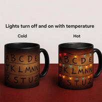 Svetimi Kalėdiniai Žibintai 11oz Termochrominis Puodelis, Temperatūrai Jautrus Šilumos Keičiantis Daiktas Kalėdinės Švieselės Puodelis, Kavai ir Pieno Arbatai įvairiaspalvis
