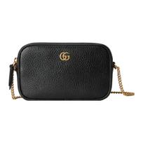Gucci GG Marmont Odinis Grandinėlės Kryžmai Nešiojamas Krepšys Juodos Spalvos Moterims Kasdieniam Naudojimui Basic Set (Bag+Dust Bag) black