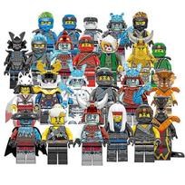 24 vnt. Ninjago mini figūrėlių rinkinys Kai Jay Sensei Wu meistro statybiniai blokeliai žaislai