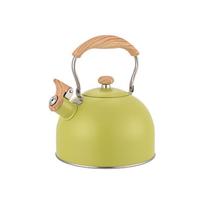 Stainless steel green kettle 2.5L coffee and tea household teapot 2.5l yellow-green kettle