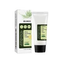OUHOE Raminamasis saulės kremas su alavijais SPF50+ PA+++ - Drėkinantis apsauginis kremas nuo saulės veidui ir kūnui, apsauga nuo UV spindulių su alavijais, drėkinantis kremas nuo saulės 50 ml