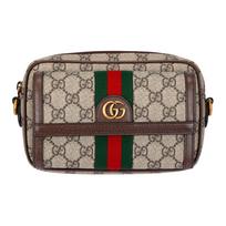 Gucci Ophidia GG Supreme Canvas Crossbody Bag With Web Stripe & Double G Detail 746308-96IWT-8745 Basic Set (Bag+Dust Bag)