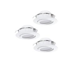 Eglo 78755 - KOMPLEKTAS 3x LED įleidžiamas lubinis šviestuvas PINEDA LED/6W/230V 3000K balta