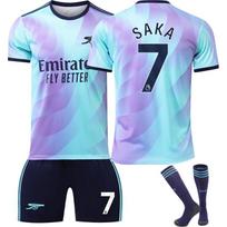 Paaugliams Vaikams Suaugusiems Individualus Vardas Futbolo Apranga 24/25 Arsenal Antras Išvykos #7 SAKA Sportinis Treniruočių Dydžių Rinkinys su Kojinėmis M