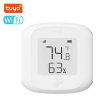 Tuya ZigBee temperatūros drėgmės testeris skaitmeninis ekranas mobiliojo telefono APP nuotoliniu būdu valdomas Tuya WIFI įvairiaspalvis