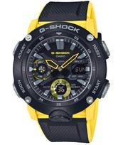 Casio Geltonas laikrodis su anglies pluošto šerdies apsaugos struktūra G-Shock GA-2000-1A9JF Vyriškas