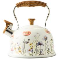 Mažas gaivus sodo švilpiantis virdulys Europos nerūdijančio plieno virdulys 3L naujas gėlių švilpiantis puodas 3 l floral whistling kettle