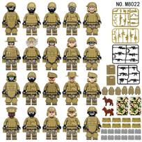 20vnt M8022 Ranger karinis kamufliažas specialiųjų pajėgų figūrų rinkinys statybiniai blokai vaikams