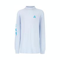 Nike ACG Dri-Fit Comfortable Fashion Versatile Quick-Dry Long Sleeve Kids Tops Football-Grey Baltic-Blue FZ5403-085 L