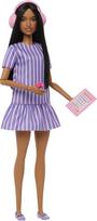 Barbie Fashionista Purple Stripe Dress Doll Set dolls and for ages 3 and Purple JJN58 (for dollhouses, up) -
