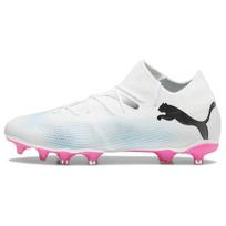 Puma Unisex Future 7 Match FG/AG futbolo bateliai Balti Rožiniai Juodi 107715-01 EU 44.5
