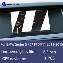 For BMW Series 5 F07 F10 F11 2011-2015 Tempered Glass Car Navigation Screen Protector Film Dashboard Monitor Screen Protective 6.5 Inch HD
