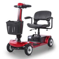 S-02 Keturratis mobilumo paspirtukas: 250W variklis, 24V 12Ah nuimama baterija, 8 colių ratai – patogus miesto transportas raudona