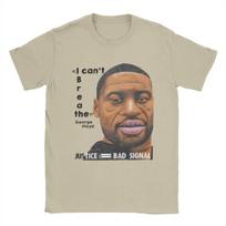George Floyd I Can't Breathe Men T Shirts Funny Tee Shirt Short Sleeve Crewneck T-Shirts Pure Cotton Summer Tops#Color(1) S juoda