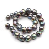 1String, Black Natural Freshwater Pearls, Baroque Pearl Beads, 14-16mm, for DIY Jewelry Making, Unique Birthday Party Wedding Crafts, 36cm 1String/14-16mm-36cm juoda