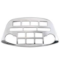Motociklo aksesuaras Chromuota priekinio stiklo apdailos panelė Radijo apdailos panelės dangtelis Honda Gold Wing 1800 GL1800 2001-2011 ABS plastikas sidabras