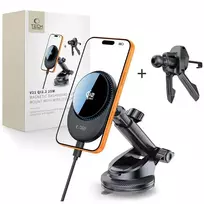 Tech-Protect V21 Magnetic MagSafe Dashboard  AND  Vent Car Mount Wireless Charger 25W Qi2.2 Black