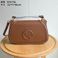 Fashion 24 New Style G Trend Cow One-shoulder Portable Zhu Bead Similar Model Women's BLONDIE Cowhide Hand 32x17x10CM ruda