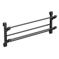 Wall Mounted Folding Shoe Rack 2 Tiers Space Saving Designs for Bathroom and Entryway Without Drilling Required L
