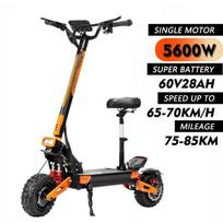 Z36 elektriniai paspirtukai 5600W Dvigubas variklis 60V28AH Su posūkių signalais Elektrinis paspirtukas Hidraulinis stabdys 11'' Bekamerės bekelės padangos Elektrinis paspirtukas Z36 -5600W-60V28AH /- ---