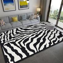 Jungle Safari Zebra Animal  Area Rug Washable Rugs for Bedroom Non Slip Carpet Stain Resistant Floor Mat for Office Dining Room 40X60cm-16x24in